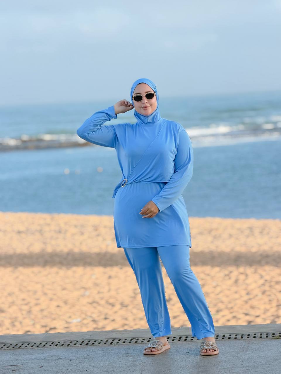 بوركيني طويل محتشم 3 قطع - Image 17