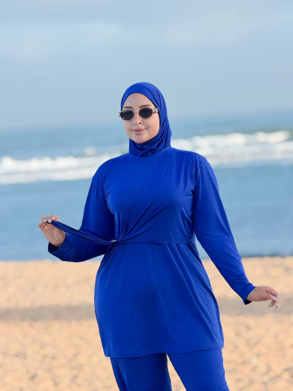 إطلالة بوركيني طويل محتشم 3 قطع - صورة 3